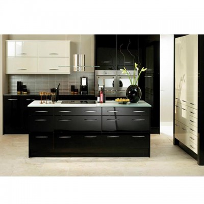 High gloss lacquer finish kitchen cabinet manufactured in Foshan