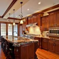 Chinese custom home furniture solid wood kitchen cabinet